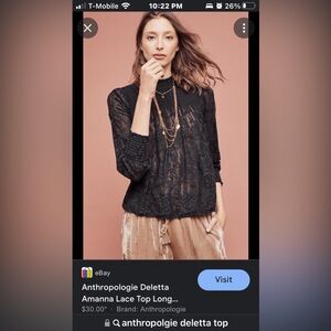 Anthropologie Deletta Lace top